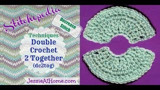 Stitchopedia  Techniques Double Crochet 2 Together dc2tog [upl. by Ainat673]