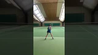 Tamina Kochta 12 …playing too fast for mummy 😂😅 tennisgirl taminakochta tennispro tenniskid [upl. by Einahpetse]