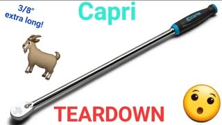 Capri Tools 38 in Drive Fine 90Tooth Extra Long Ratchet Ergonomic Soft Grip 20 in Teardown [upl. by Ernst]