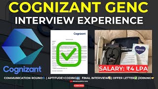 Cognizant GenC Interview Experience 2024  ₹4 LPA 💼  Tips for Communication Coding amp Final Rounds [upl. by Omlesna]