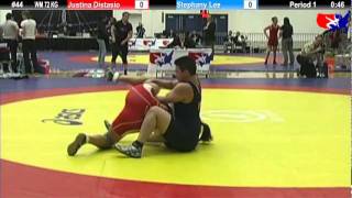 2012 DSMI WM 72 KG Justina Distasio Canada vs Stephany Lee Sunkist Kids [upl. by Valenba]