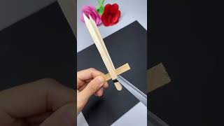 Use the used popsicle sticks to make tweezers super practical handmade DIY parentchild handmad [upl. by Presber]