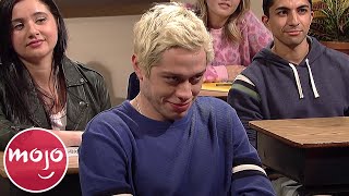 Top 10 Times Pete Davidson Broke on SNL [upl. by Mlawsky]