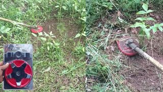 Brush cutter weeder vs tall grass [upl. by Doherty832]