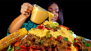 FLAMIN HOT DORITOS NACHOS WITH CHEESE MUKBANG  CHEESY MUKBANG ASMR  Mukbang Asmr [upl. by Yorke261]