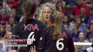 2017 AAU Volleyball Nationals  17 Open Final Illini Elite 17 Cardinal vs Asics KIVA 17 Red [upl. by Ahsemad]