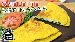 Omelette de ESPINACAS y QUESO 🥬🧀  Receta fácil [upl. by Ennagrom]