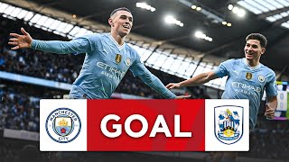 GOAL  Phil Foden  Manchester City 10 Huddersfield Town  Third Round  Emirates FA Cup 202324 [upl. by Matrona32]