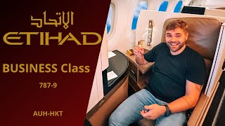 Etihad BUSINESS Class Review  7879  AUHHKT [upl. by Nirtak700]