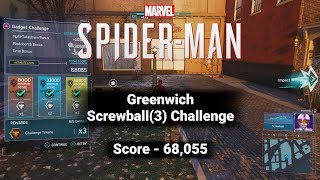 Greenwich Screwball Challenge  Score of 68055  Spiderman PS4 [upl. by Atileda]