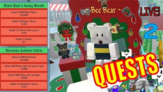 Beesmas Live 2 Grinding Quests Beesmas is OUT Roblox Bee Swarm Simulator [upl. by Irep]