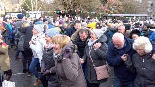 A Gay Gordons Ceilidh Dance in Pitlochry Perthshire Scotland with Andrew Knight Band New Year 2020 [upl. by Lynad683]