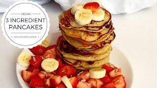 3 INGREDIENT VEGAN PANCAKES  MARI BEK [upl. by Jana]