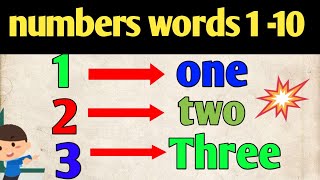 Number Words  Spelling  Learn the number words  1 20  Lesson for kids [upl. by Akimert]