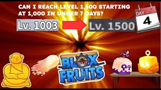 Roblox Bloxfruits  Can I go from level 1000 to level 1500 in just 7 Days Day 4 [upl. by Hymie]