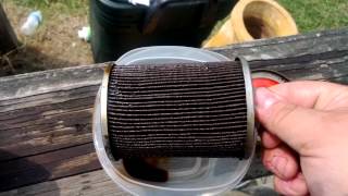 Oil filter with 1000 miles cut open [upl. by Gaillard684]