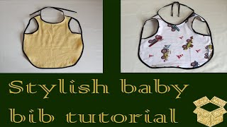 DIY baby apron bib I Tutorial I Free pattern [upl. by Neyud]