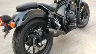 Diablo Dark Thunder Slip on For 2017 Honda Rebel500 By KSPEED [upl. by Wylde212]