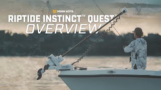 Riptide Instinct QUEST Overview  Auto Stow amp Deploy Saltwater Trolling Motor [upl. by Aihsetal7]