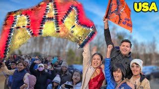 High Tech “RAM Mandir” 🛕 Celebration in AMERICA  TESLA Light Show [upl. by Stearn]