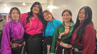 Tibetan dance by MN girls  Terchen Taksham Rinpoches Birthday Performance [upl. by Felicle]