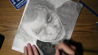 Heath Ledger As The Joker  Time Lapse Drawing HD [upl. by Brodeur]