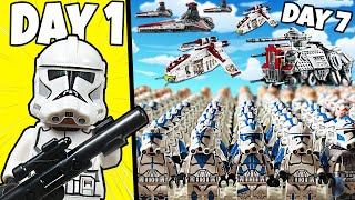 I built the Largest LEGO CLONE ARMY in 7 Days [upl. by Odnomra]