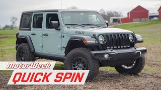 2023 Jeep Wrangler Willys  MotorWeek Quick Spin [upl. by Haiasi]