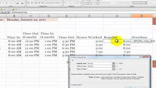 How to Calculate Overtime Hours on a Time Card in Excel [upl. by Aver]