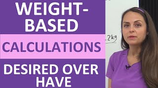 WeightBased Dosage Calculations DesiredOverHave Nursing School NCLEX Review [upl. by Namad]