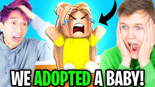 Can LANKYBOX ADOPT A BABY In Roblox ADOPT ME FUNNY ADOPT ME MOMENTS [upl. by Ainafetse]