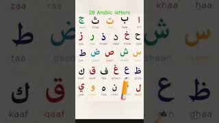 Alifun baa Arabic 28 letters shortvideo viralvideoshorts [upl. by Ariait353]