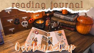 PLAN WITH ME  Vintage Halloween Reading Journal set up [upl. by Rosane]