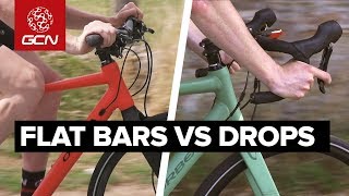 Flat Bar Vs Drop Bar Road Bikes  Comfort Speed amp Ease [upl. by Aisak]