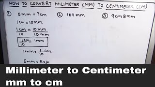 How to convert mm to cm  Convert Millimeter to Centimeter  mm to cm conversion [upl. by Mccomb]