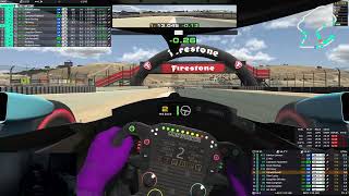 iRacing  Indycar  Laguna seca Last to [upl. by Ahsirat]