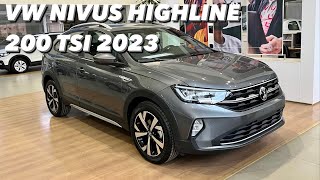 VW Nivus Highline 200 TSI 2023  Linha 2023 em detalhes 4K HDR [upl. by Thetis]