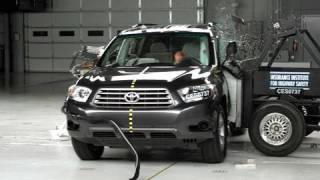 2008 Toyota Highlander side IIHS crash test [upl. by Mosenthal628]