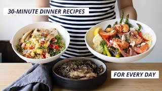 3 Healthy 30 Minute Dinner Recipes [upl. by Egwin]