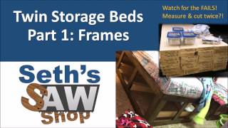 Twin Storage Beds Part 1 Frames [upl. by Jepum]