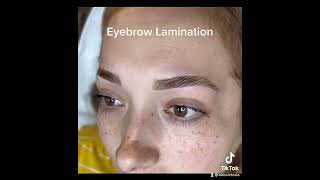 Eyebrow lamination  tint before amp after browbeautybyvictoria [upl. by Ul]