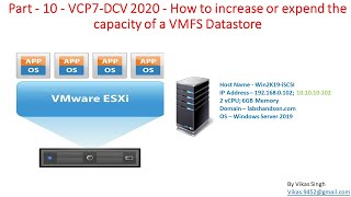 Part  10  VCP7DCV 2020  How to increase or expend the capacity of a VMWare VMFS Datastore [upl. by Atteyek]