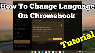 Changing Chromebook Language  How To Change Language On Chromebook [upl. by Fillian]