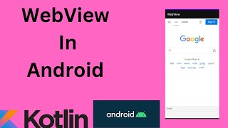 WebView in Android using Kotlin  Kotlin  Android Studio Tutorial  Quick  Easy [upl. by Lobiv536]