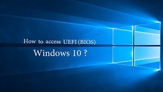 How to access BIOS in Windows 10 in Dell  Asus  HP etc [upl. by Nihi]