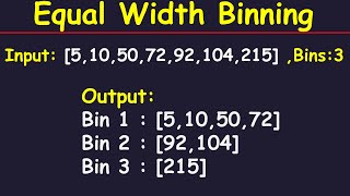 Equal Width Binning In Data Mining [upl. by Syla]