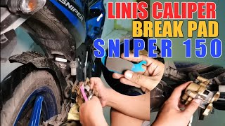 Rear Caliper  Brake Pad Maintenance Sniper 150 [upl. by Tilden]