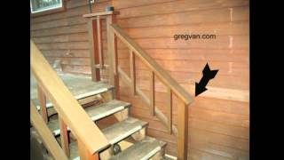 Big Mistake When Building A Deck Stairway Handrail [upl. by Atika]