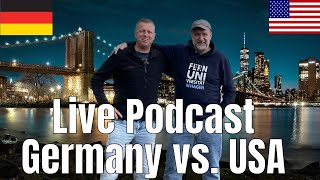 Germany vs USA Der transatlantische Live Podcast mit fahrbierde [upl. by Leis]