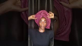 How to tie this Gorgeous Gele Style to slay Every Eventhow to tie a simple Gele style on my head [upl. by Lerrej971]